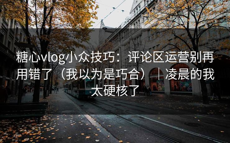 糖心vlog小众技巧:评论区运营别再用错了(我以为是巧合)|凌晨的我太硬核了 糖心vlog小众技巧:评论区运营别再用错了(我以为是巧合)|凌晨的我太硬核了
